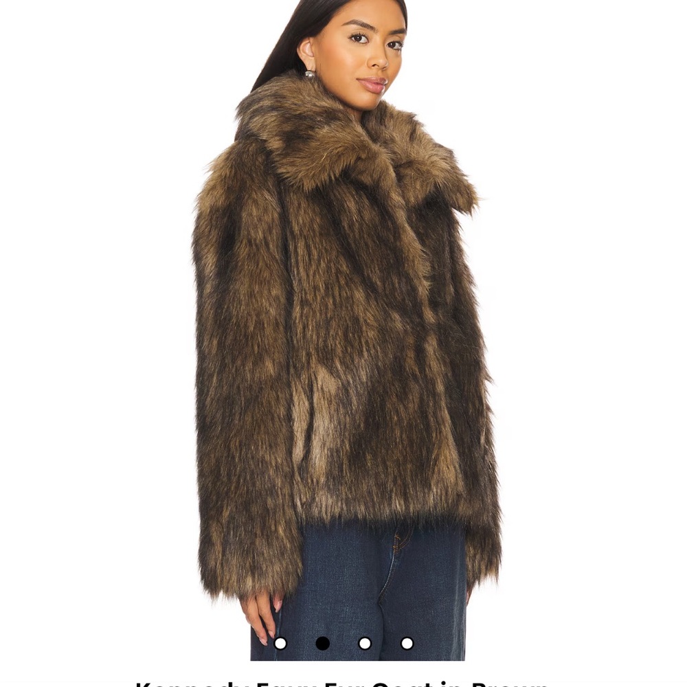 Superdown Brown kennedy Jacket Plush Faux Fur